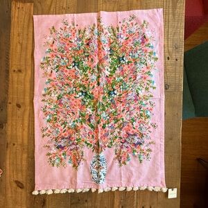 Floral Pink Dish Towel from Anthropologie
